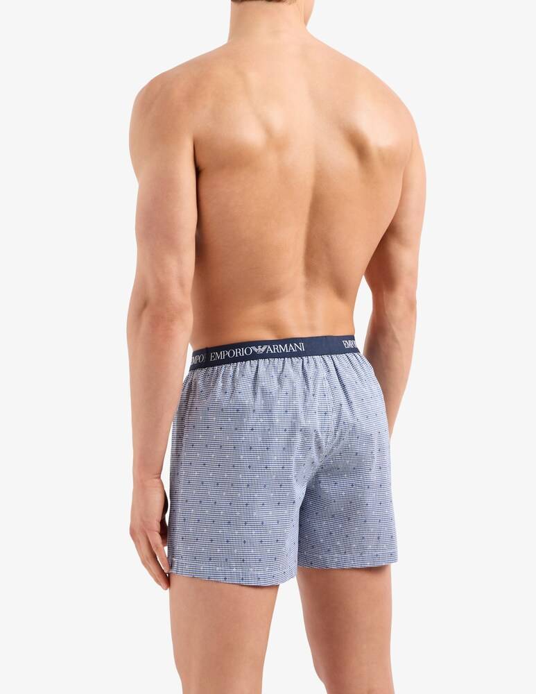 Emporio Armani Pigiama Boxer Yarn Dyed Woven