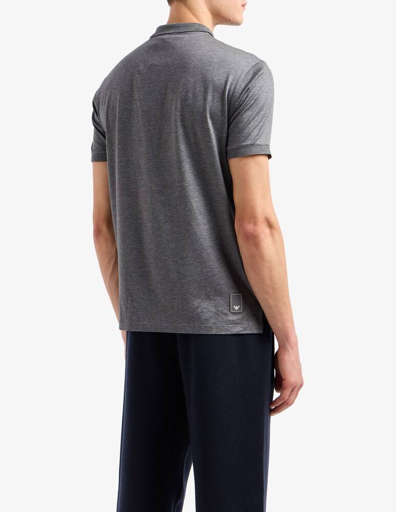 Emporio Armani Polo Manica Corta Con Zip