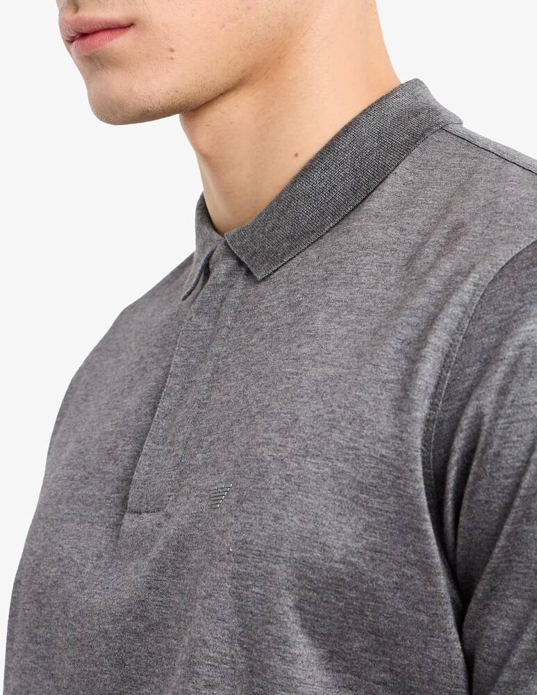 Emporio Armani Polo Manica Corta Con Zip