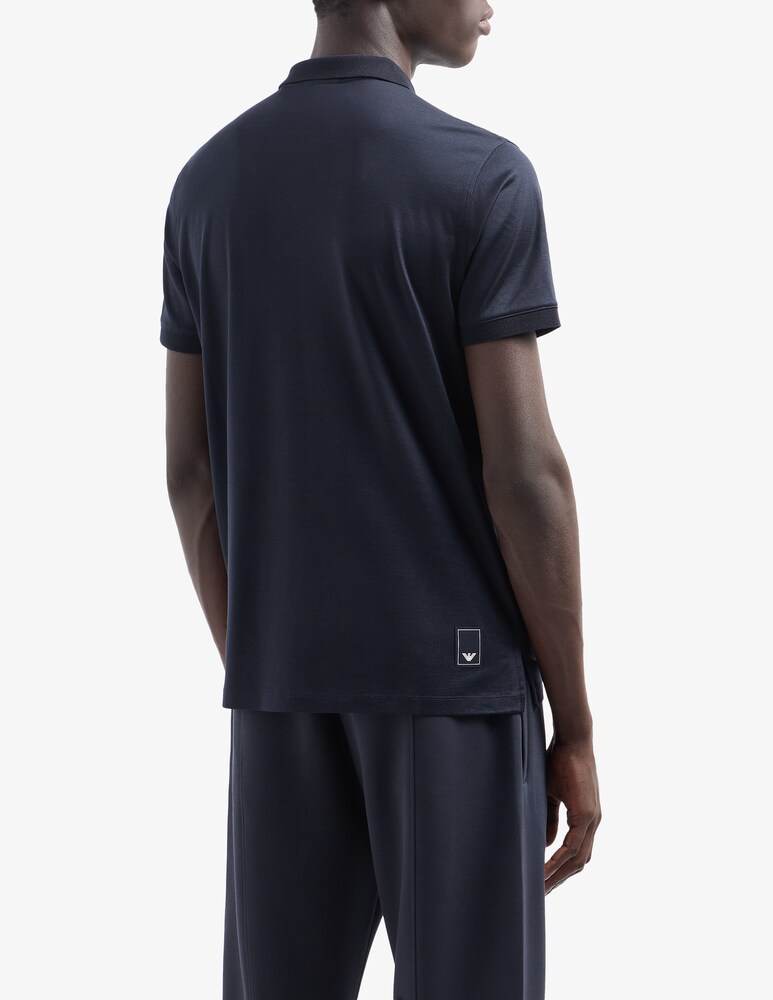 Emporio Armani Polo Manica Corta Con Zip
