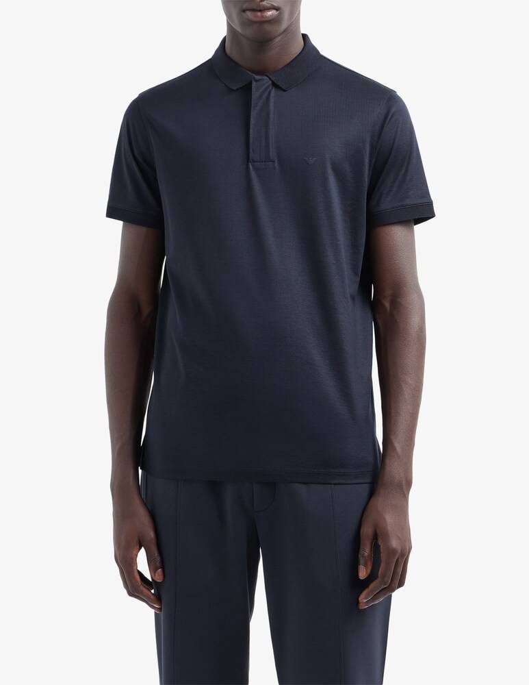 Emporio Armani Polo manica corta con zip