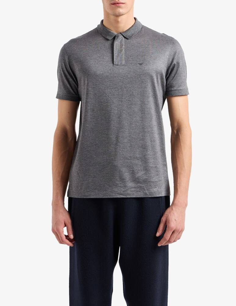 Emporio Armani Polo manica corta con zip