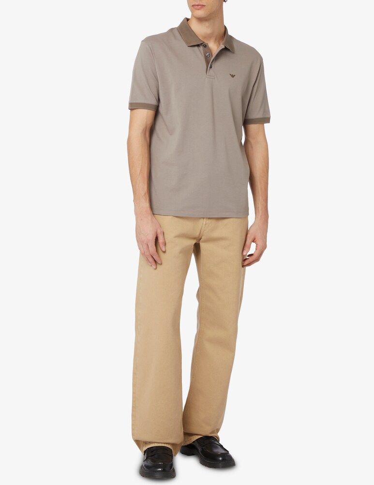 Emporio Armani Polo Piquet Collo Contr