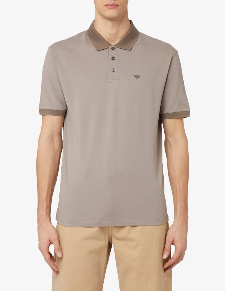 Emporio Armani Polo piquet collo contr