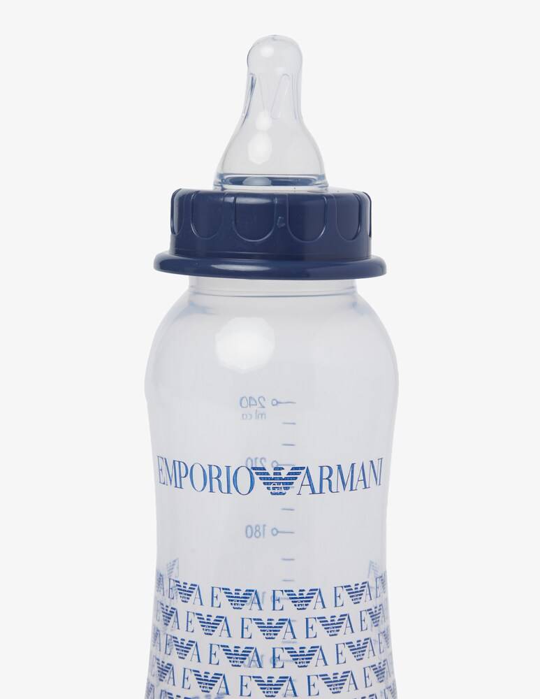 Emporio Armani Set Composto Da 2 Biberon Con Ciuccio E Clip