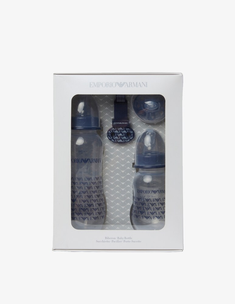 Emporio Armani Set Composto Da 2 Biberon Con Ciuccio E Clip