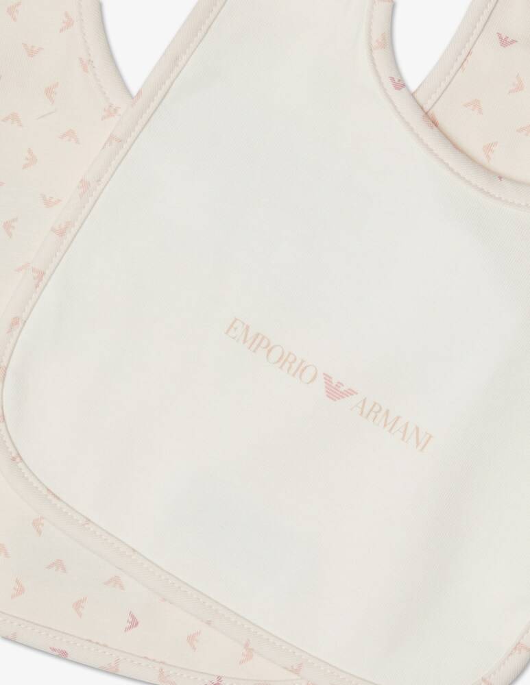 Emporio Armani Set Di 2 Bavaglini Con Stampa