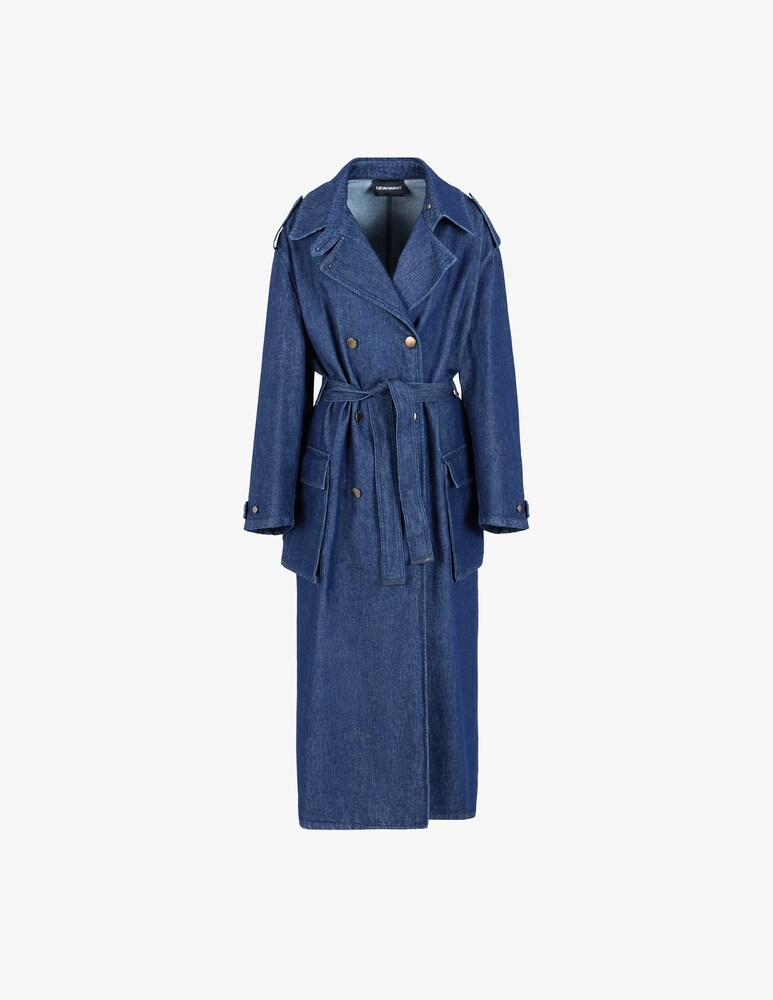 Emporio Armani Trench In Cotone