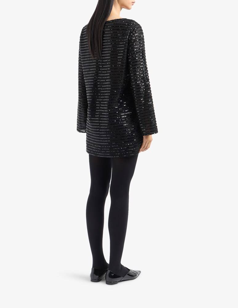 Emporio Armani Vestito Corto A Manica Lunga