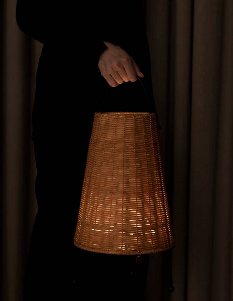 Ferm Living Porti Lampada In Rattan