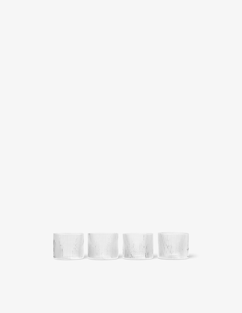 Ferm Living Ripple Bicchieri Bassi Set 4 Pz - Trasparenti