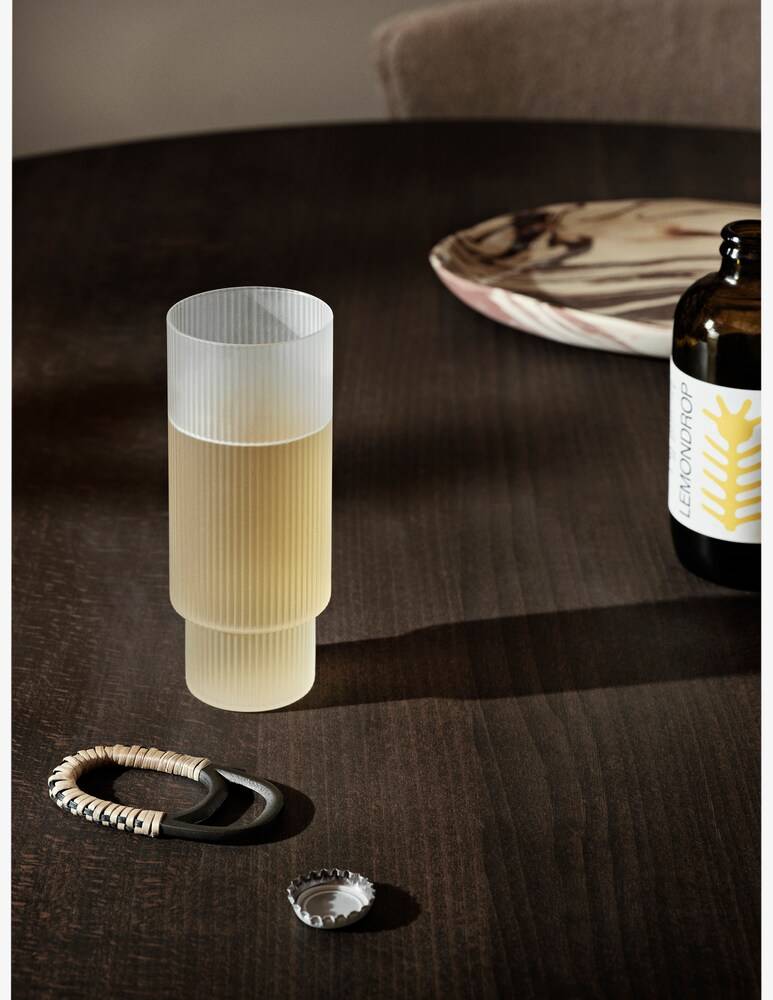 Ferm Living Ripple Bicchieri Long Drink Set Da 4 Satinati