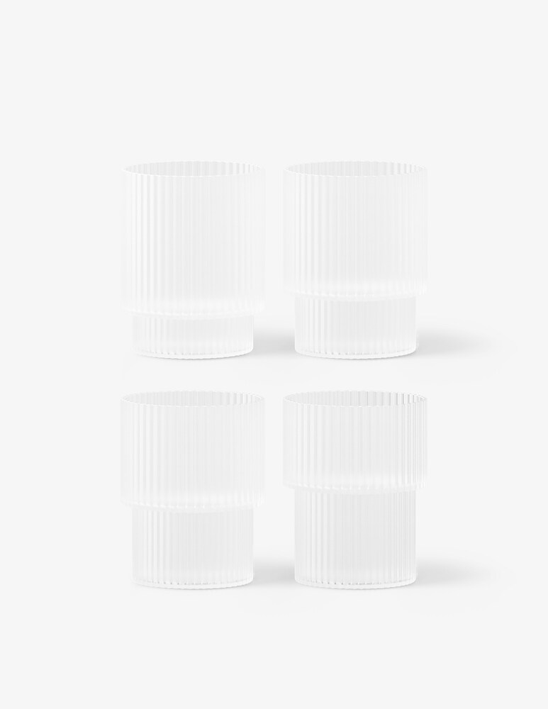 Ferm Living Ripple Bicchieri Set Da 4 Satinati
