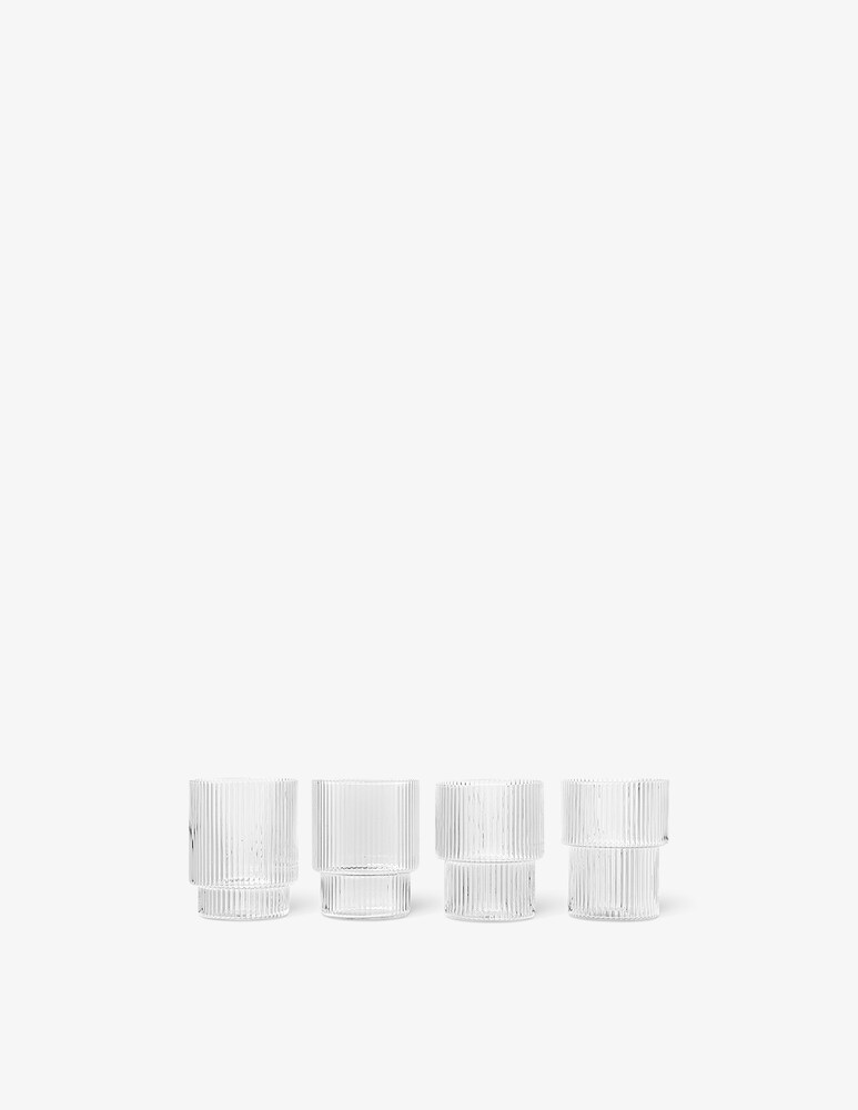 Ferm Living Ripple Bicchieri - Set da 4 - Trasparente