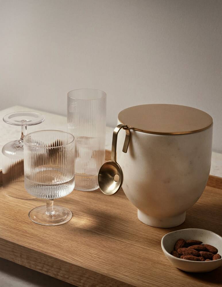 Ferm Living Ripple Bicchieri Vino Set 2 Pz - Trasparente
