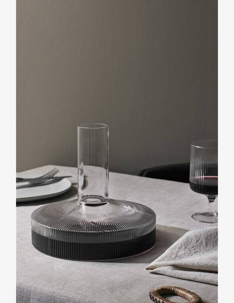 Ferm Living Ripple Caraffa Vino - Trasparente