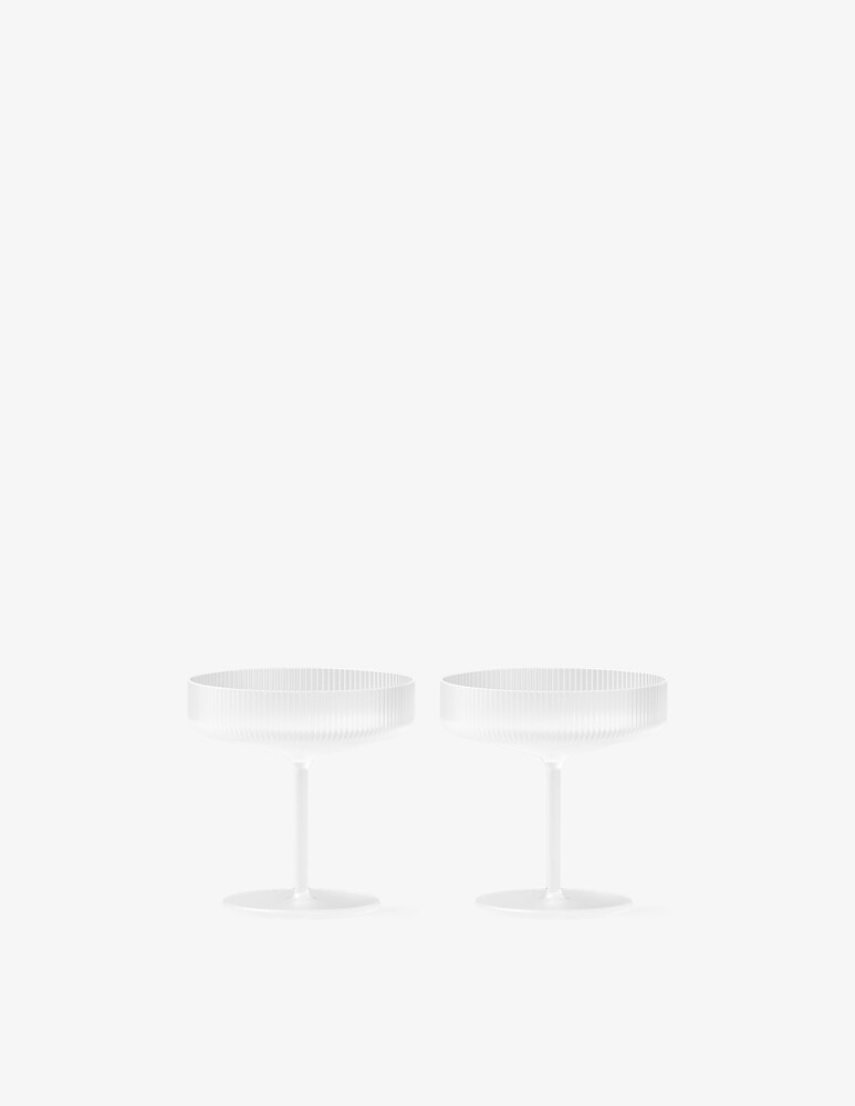Ferm Living Ripple Coppe Di Champagne Set Da 2 Satinati