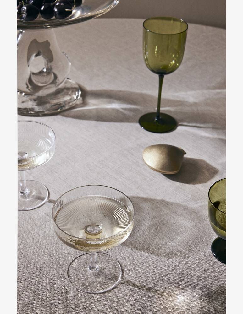 Ferm Living Ripple Coppe Di Champagne - Set Da 2 - Trasparente