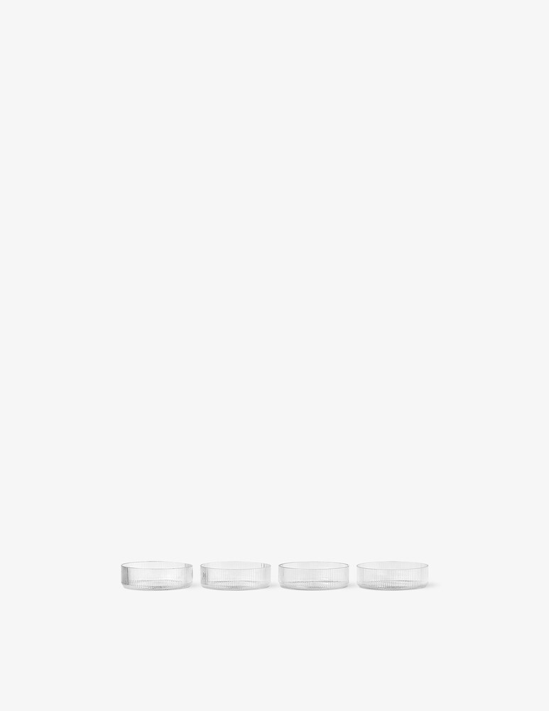 Ferm Living Ripple Coppetta Set 4 Pz - Trasparente