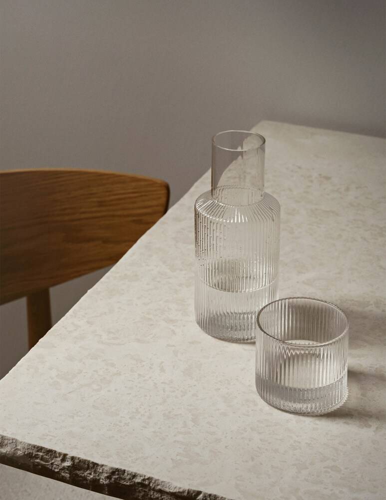 Ferm Living Ripple Set Caraffa Piccola - Trasparente
