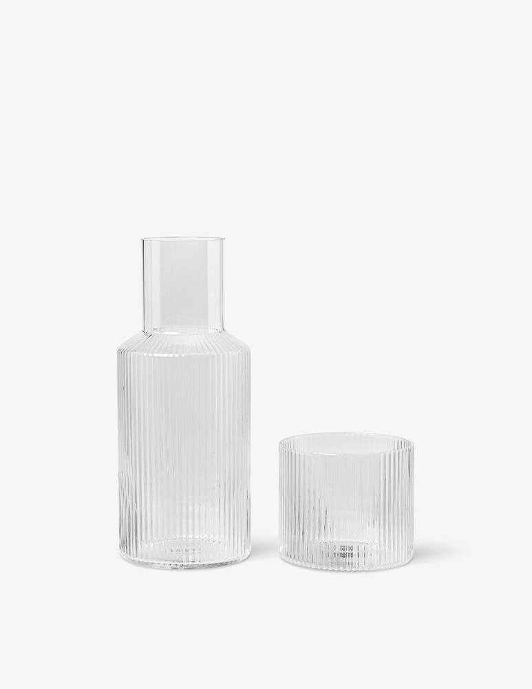 Ferm Living Ripple Set Caraffa Piccola - Trasparente