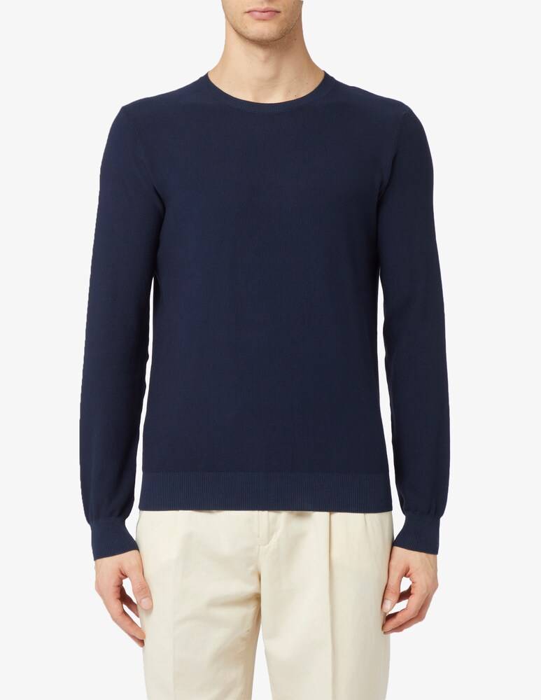 Ferrante Maglia girocollo punto riso cotone f12