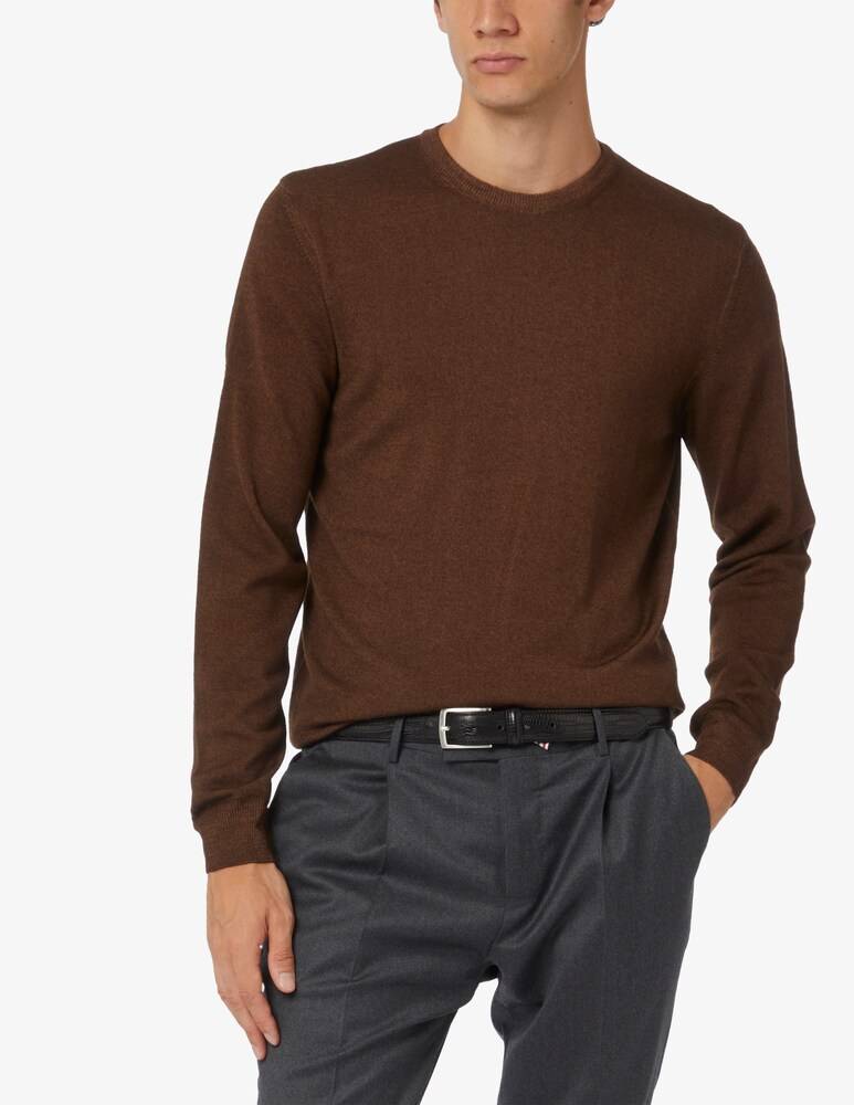 Ferrante Maglia In Lana Merino Fin12 Lavato