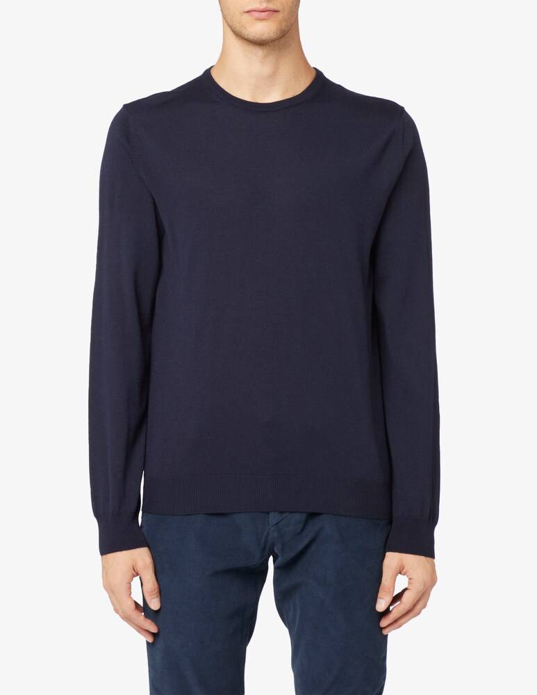 Ferrante Maglia in lana merino fin12 unito