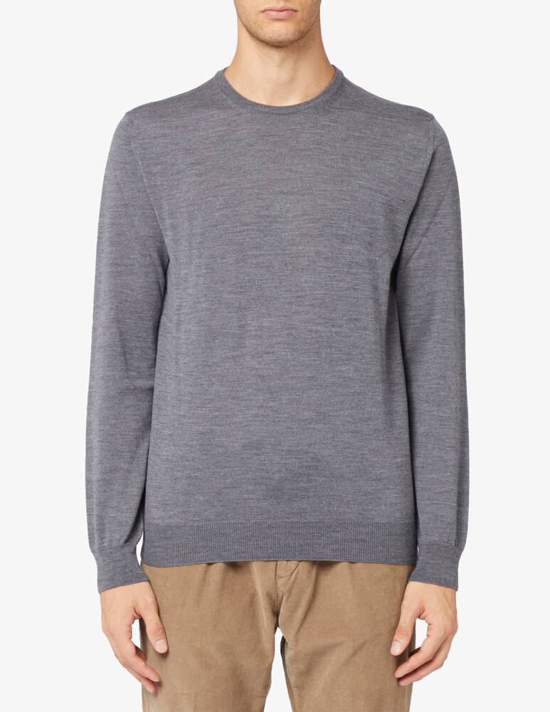 Ferrante Maglia in lana merino fin12 unito