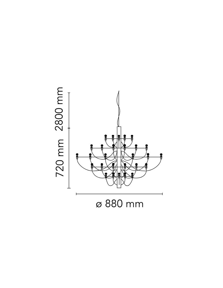 Flos 2097/30 Ceiling Lamp (frosted Bulbs)