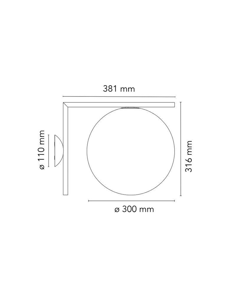 Flos IC C/W2 Lampada Da Soffitto E Parete - Oro