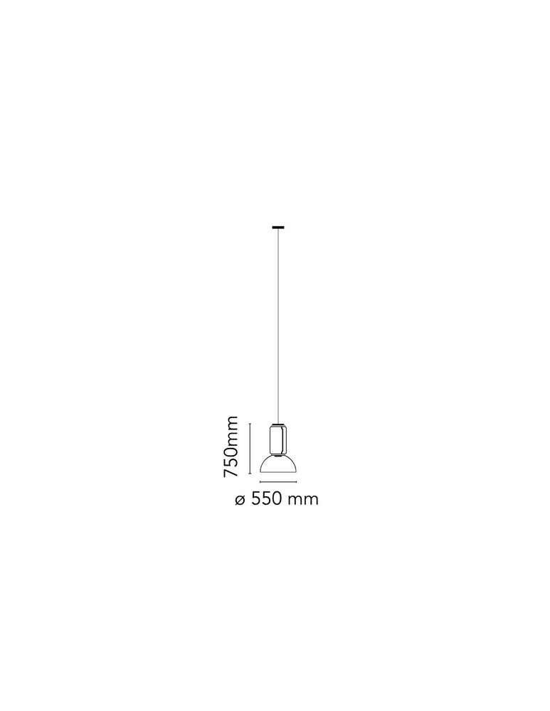 Flos Noctambule S1 Low Cylinder And Bowl Lampada Da Sospensione