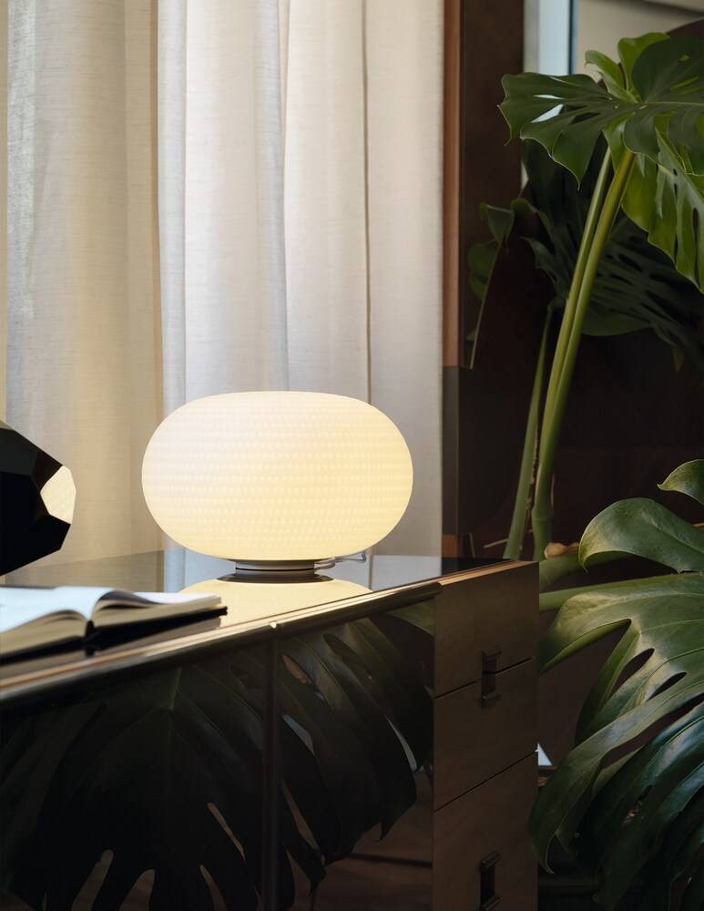 Fontana Arte Bianca Lampada Da Tavolo Piccola LED - Bianco