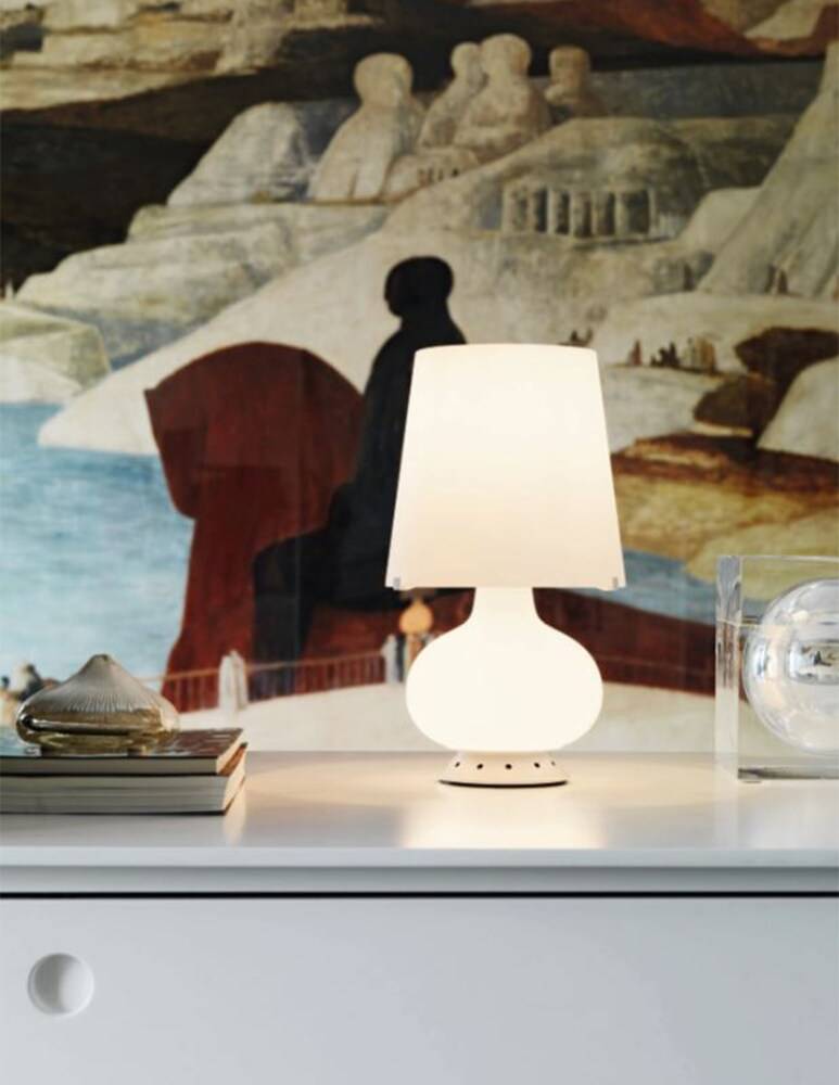 Fontana Arte Fontana Lampada Da Tavolo Media - Bianco