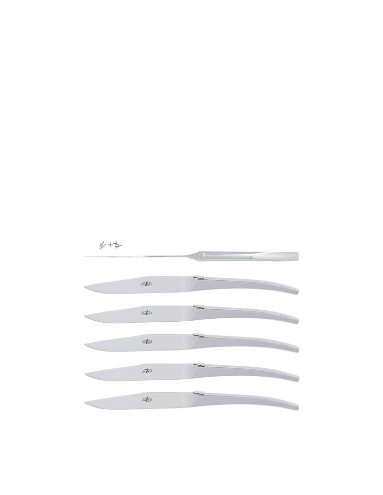 Forge De Laguiole Coltelli Da Tavola Lefebvre In Acciaio Inox Set Di 6 - Grigio