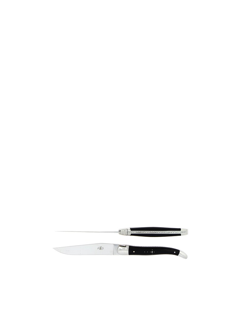 Forge De Laguiole Coltelli Da Tavola Set Da 6 - Nero