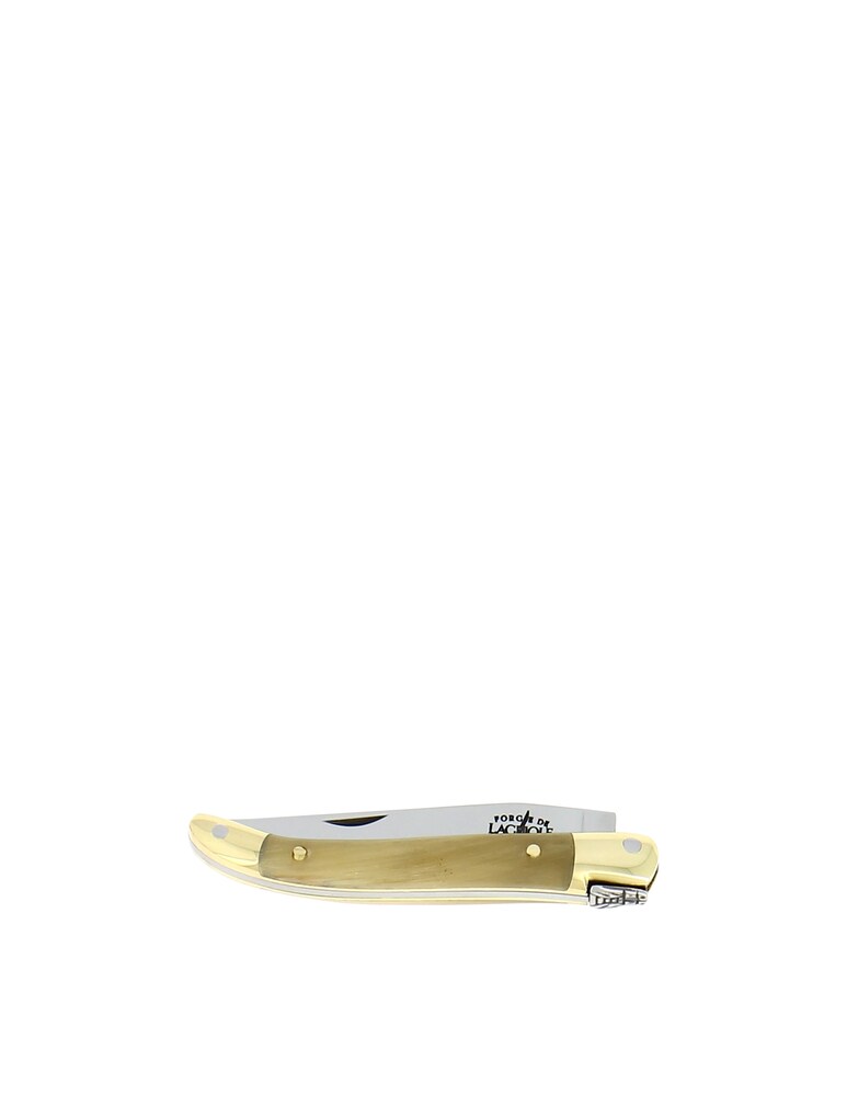Forge De Laguiole Coltello Tascabile 7 Cm Con Manico In Corno - Beige