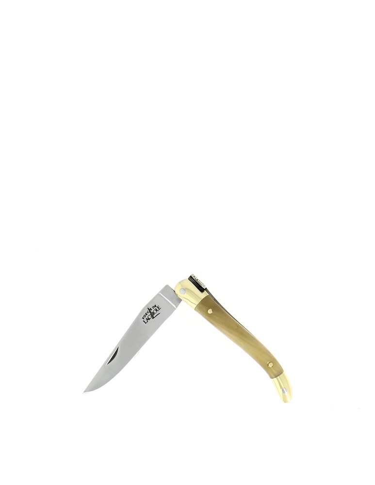 Forge De Laguiole Coltello tascabile 7 cm con manico in corno - Beige
