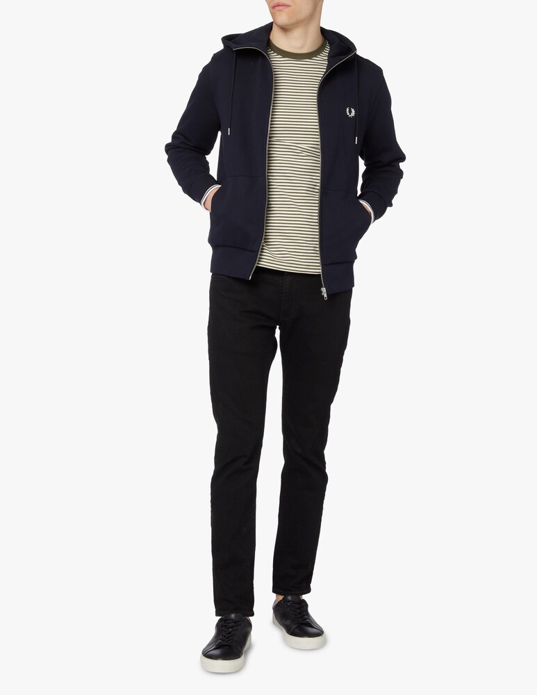 Fred Perry Felpa Con Cappuccio Fzip - Blu