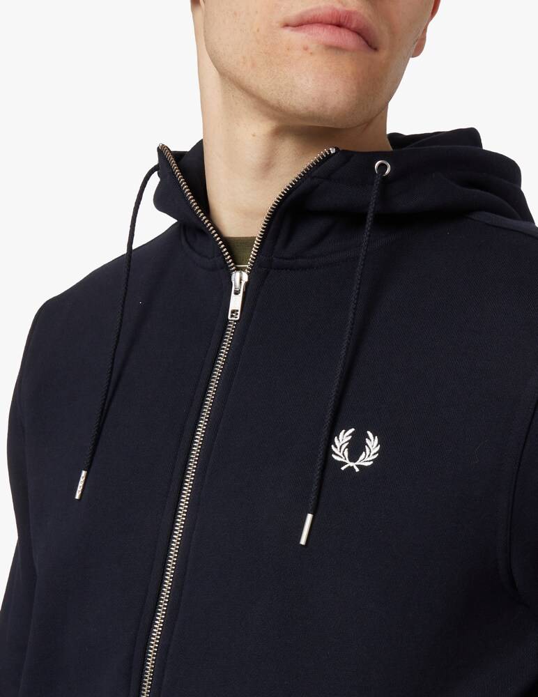 Fred Perry Felpa Con Cappuccio Fzip - Blu