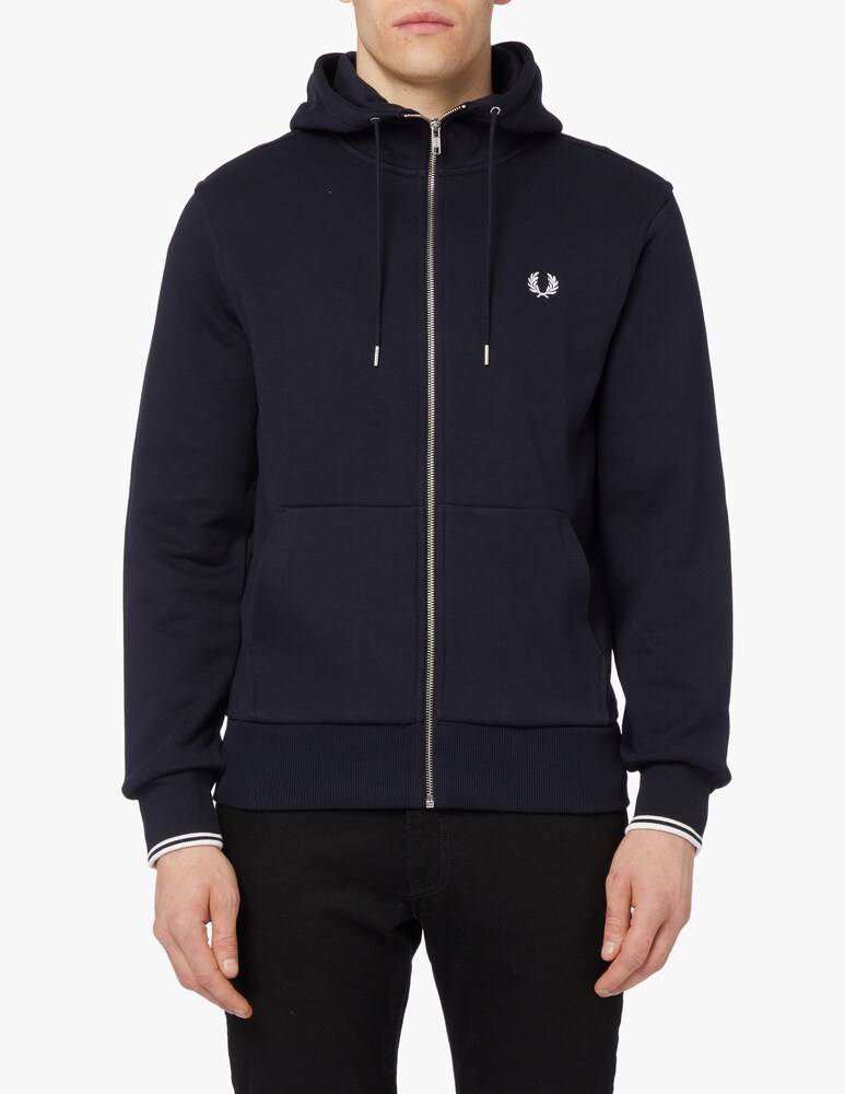 Fred Perry Felpa con cappuccio fzip - blu