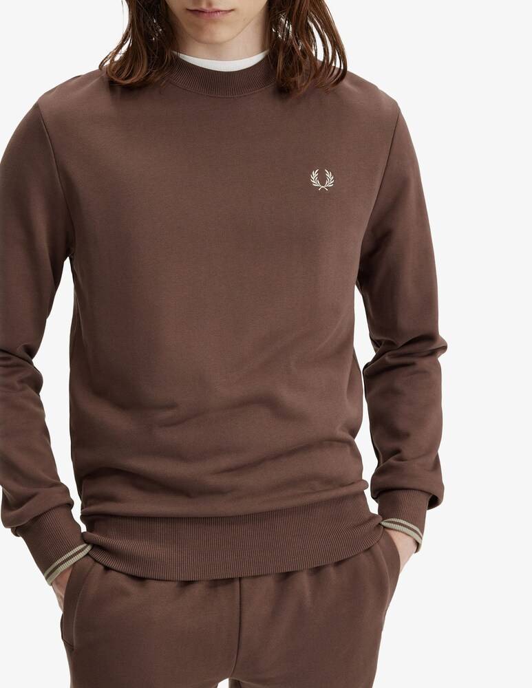 Fred Perry Felpa Girocollo Basic Loghino Laterale