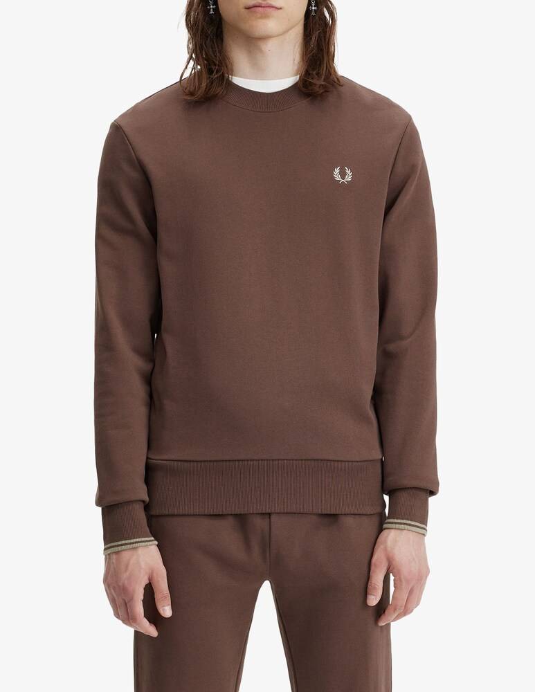 Fred Perry Felpa girocollo basic loghino laterale