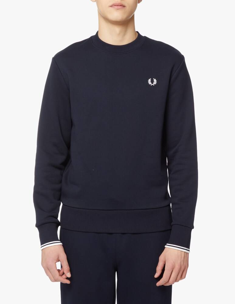 Fred Perry Felpa Girocollo Basica - Blu