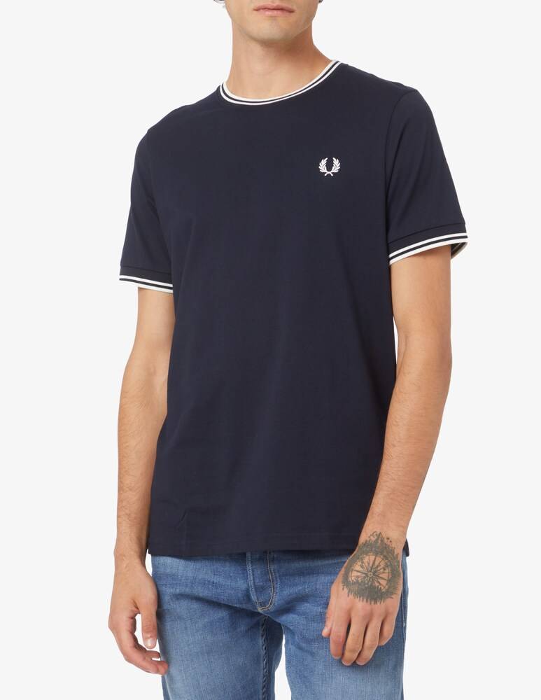 Fred Perry Maglietta basic profili - blu scuro