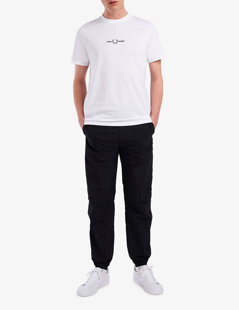 Fred Perry Maglietta Loghino Scritta Centro