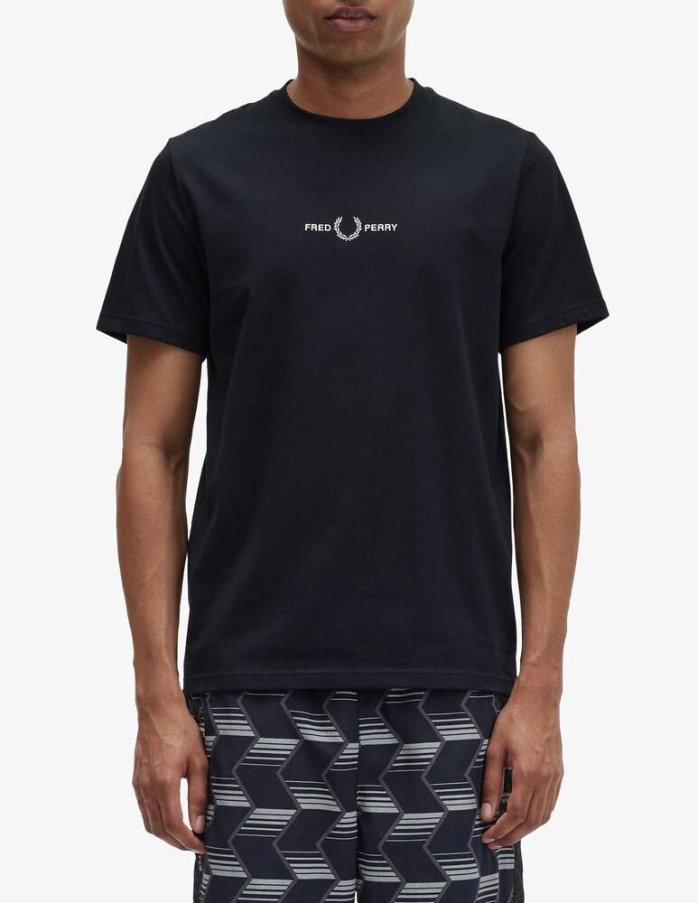 Fred Perry Maglietta loghino scritta centro