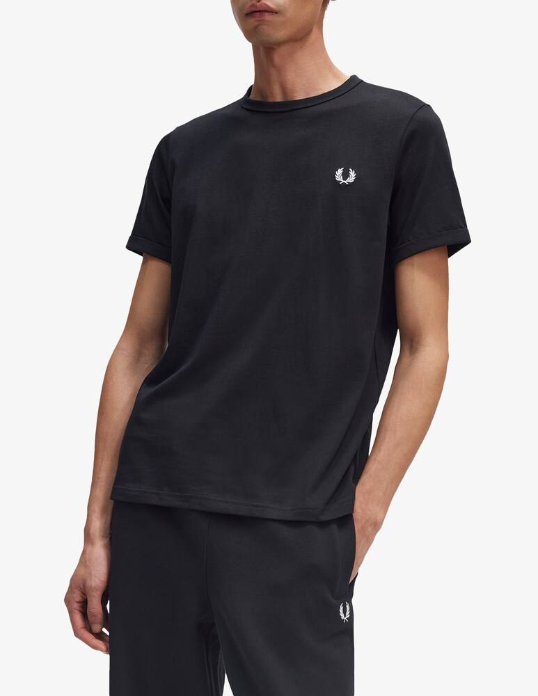 Fred Perry T-shirt Logo In Cotone