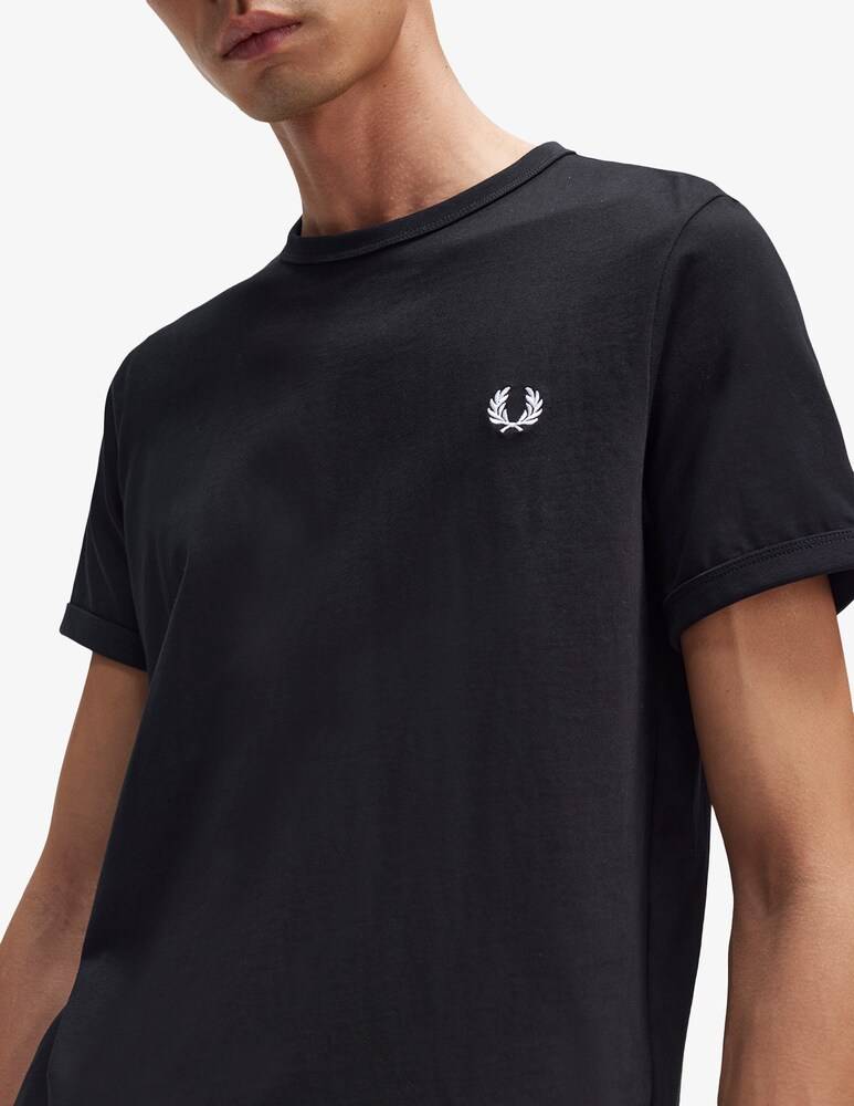 Fred Perry T-shirt Logo In Cotone
