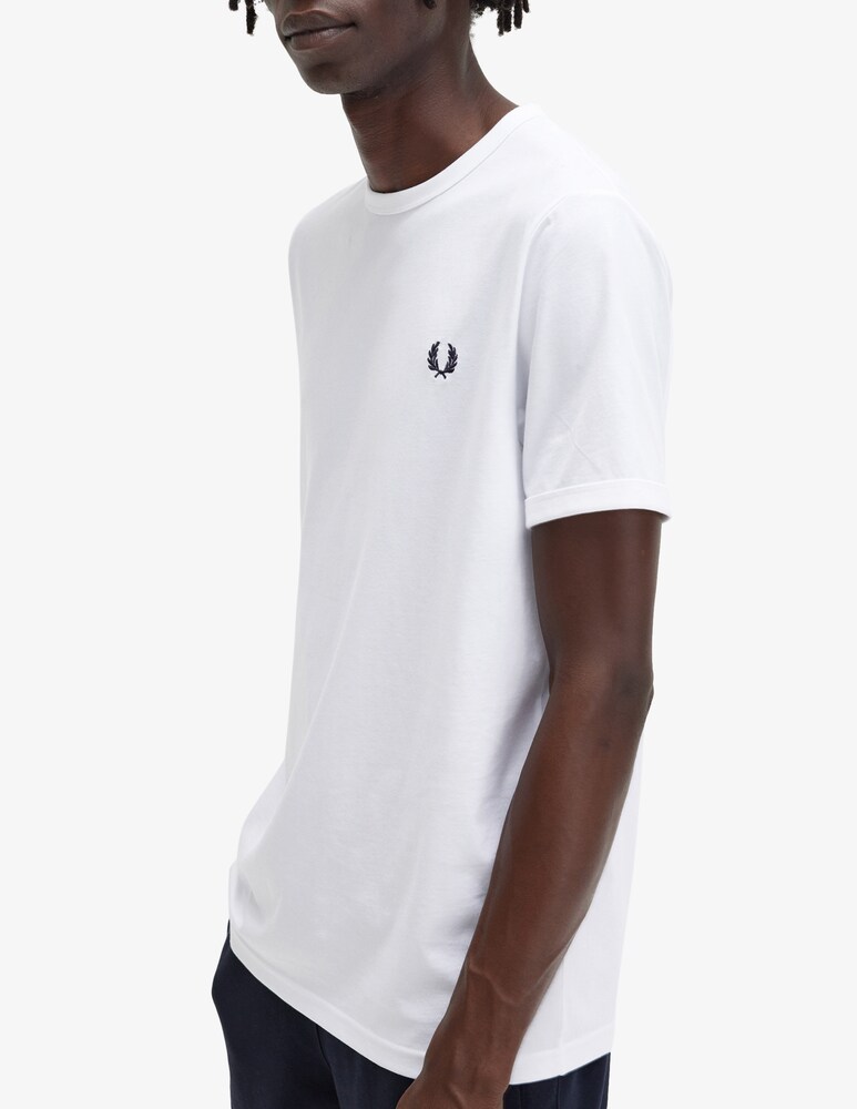 Fred Perry T-shirt Logo In Cotone